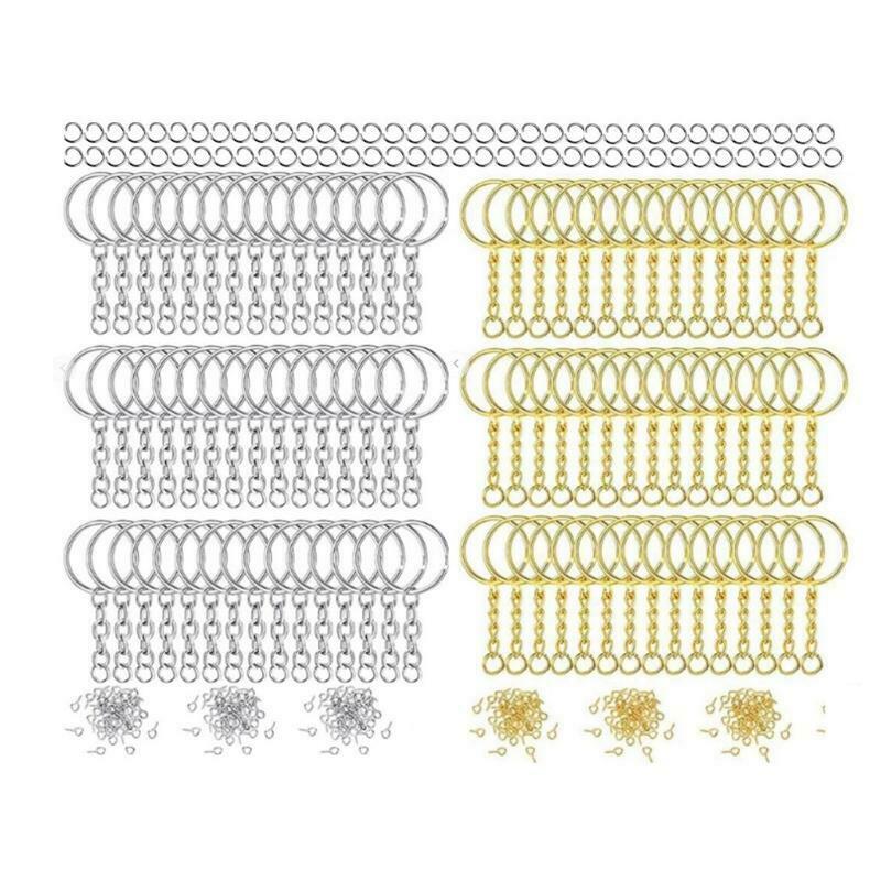 300Pcs Multipurpose Metal Rings Key Chain DIY Tools Hand Craft Making Supplies