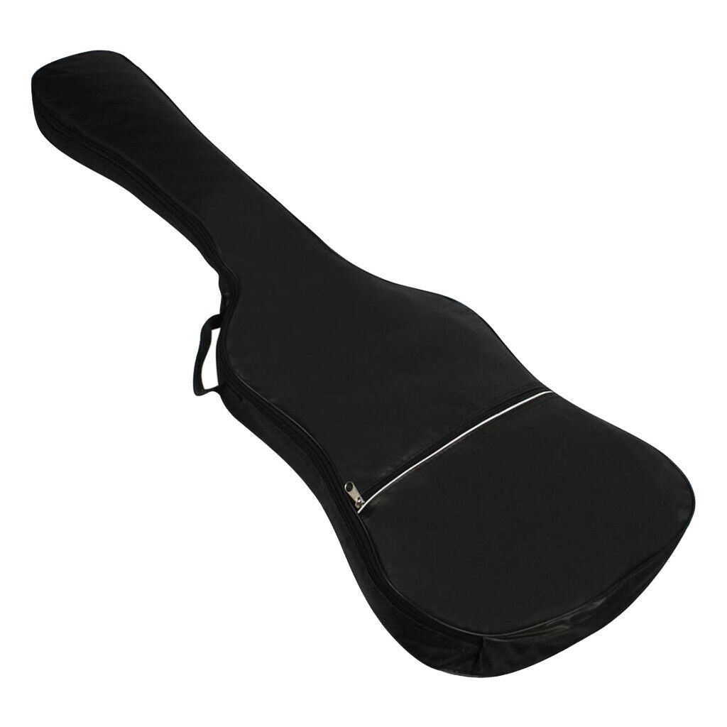 Double Straps Padded Electric Bass Guitar Gig Bag Soft Case Backpack Black