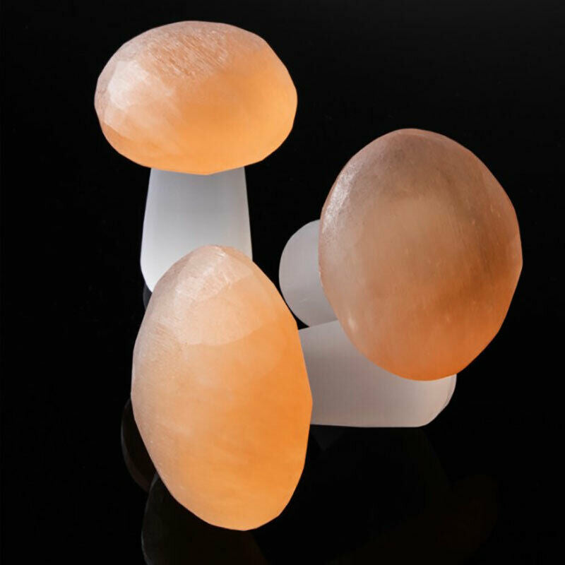 1pc Natural Selenite Quartz Crystal Polished Mushroom Stones Home Decoratiol SJ