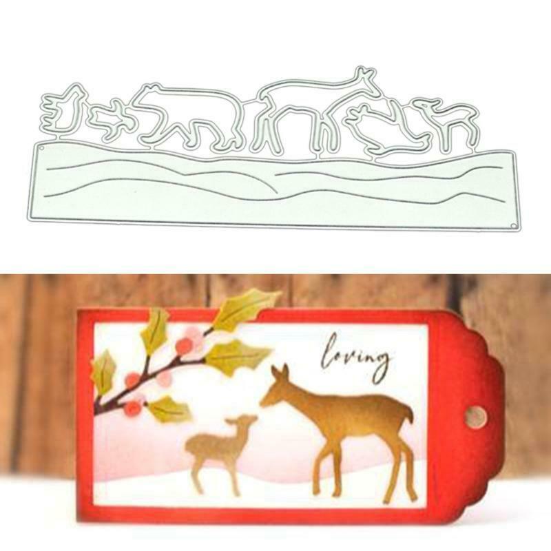 Polar Bears Metal Cutting Dies Scrapbooking Stencils DIY Paper Card Mold Decor