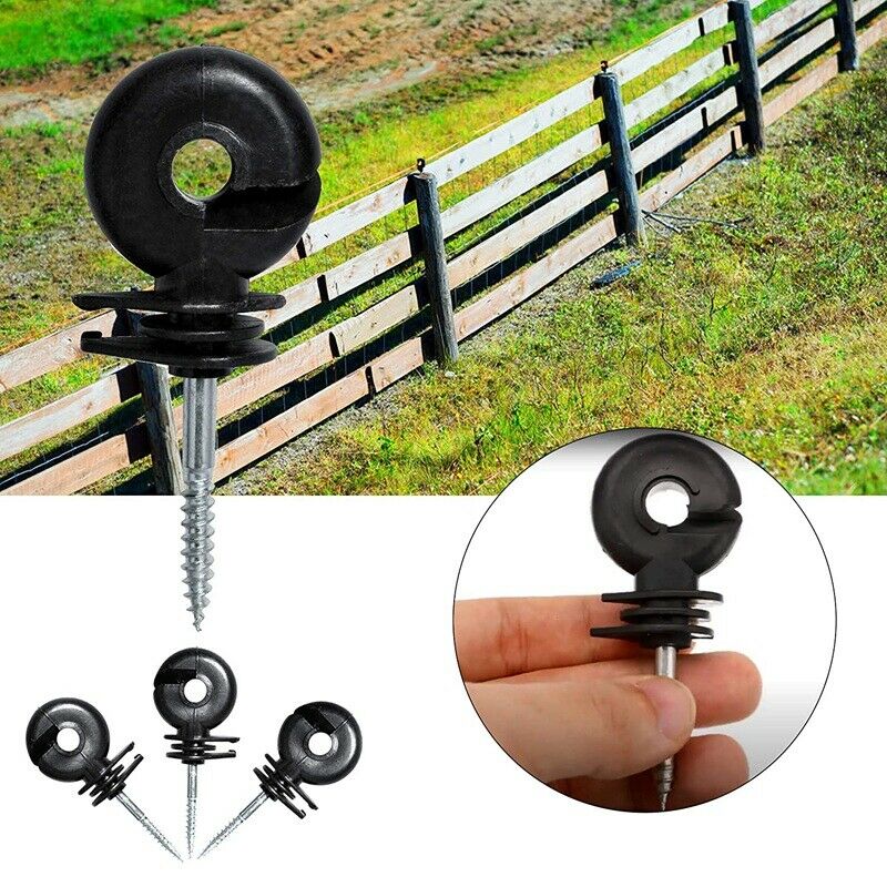 25Pcs Screw Fence Insulators Electric Fence Insulator Screw-in Insulator FenceU7