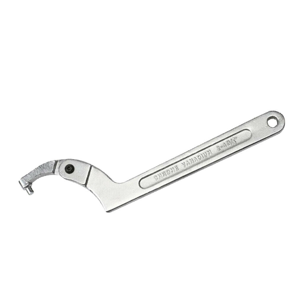 2 Pieces Heavy Duty Chrome Adjustable Hook Wrench C Spanner Tool 19-51mm