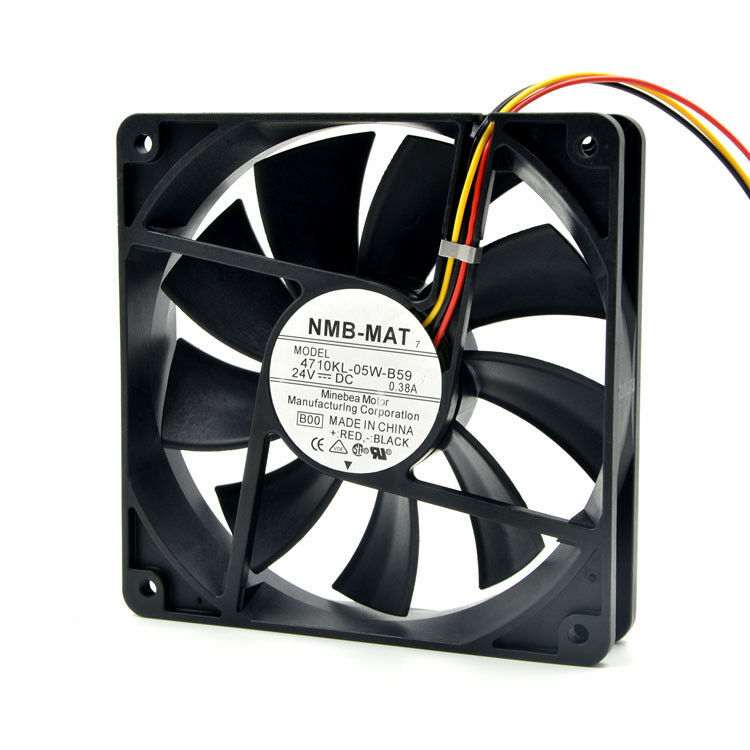 For NMB 4710KL-05W-B59 fan 24VDC 0.38A 120*120*25mm 3pin