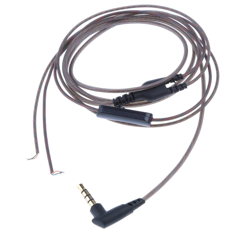5Pack 3.5mm Right Angle Plug Audio Cable Cord with Mic for Earphone Earpiece
