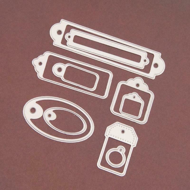 Label Cutting Dies Stencil DIY Scrapbooking Embossing Album Paper Card Crafts