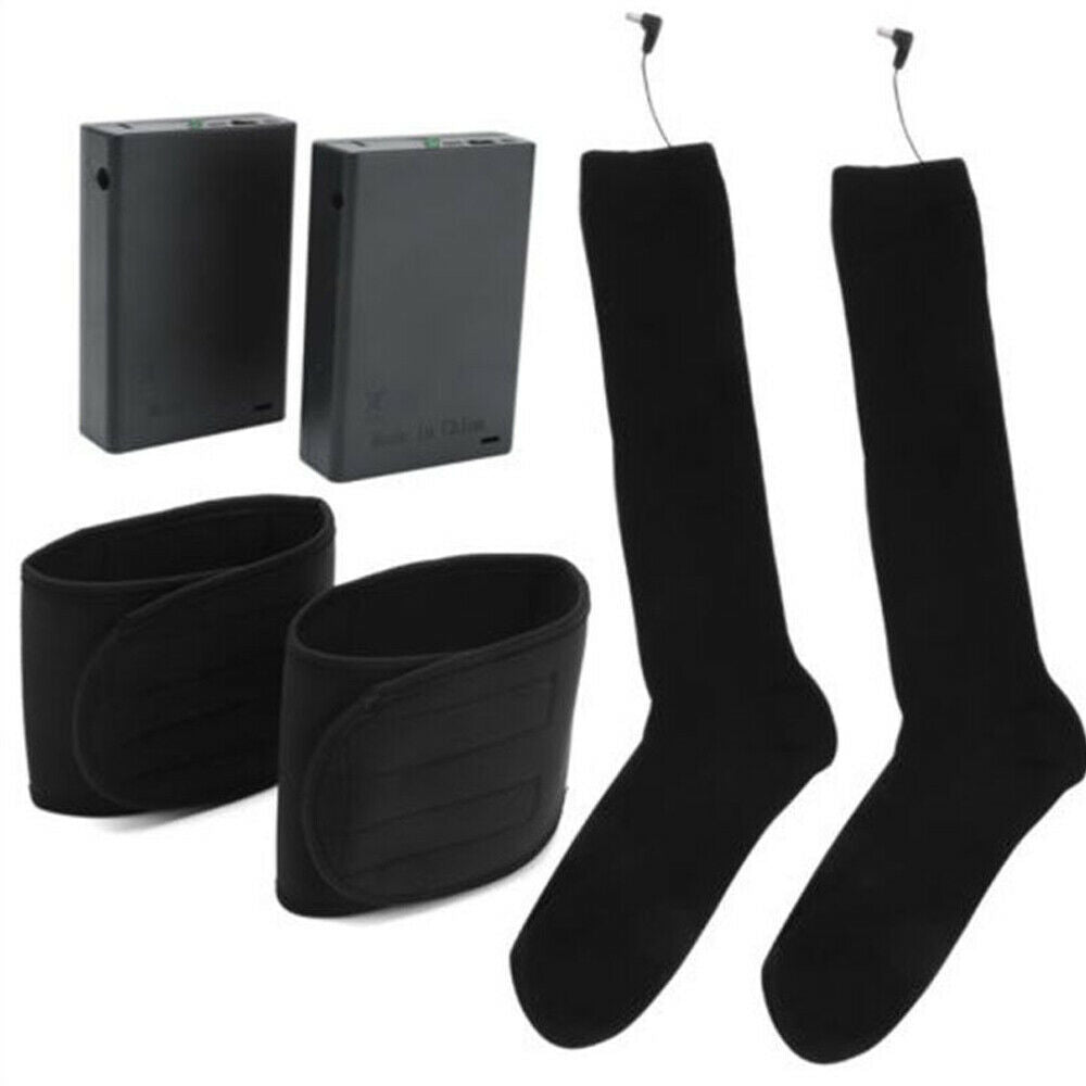 Electric Battery Heated Socks Unisex Cotton Thermal 3V Long Tube Foot Warmer