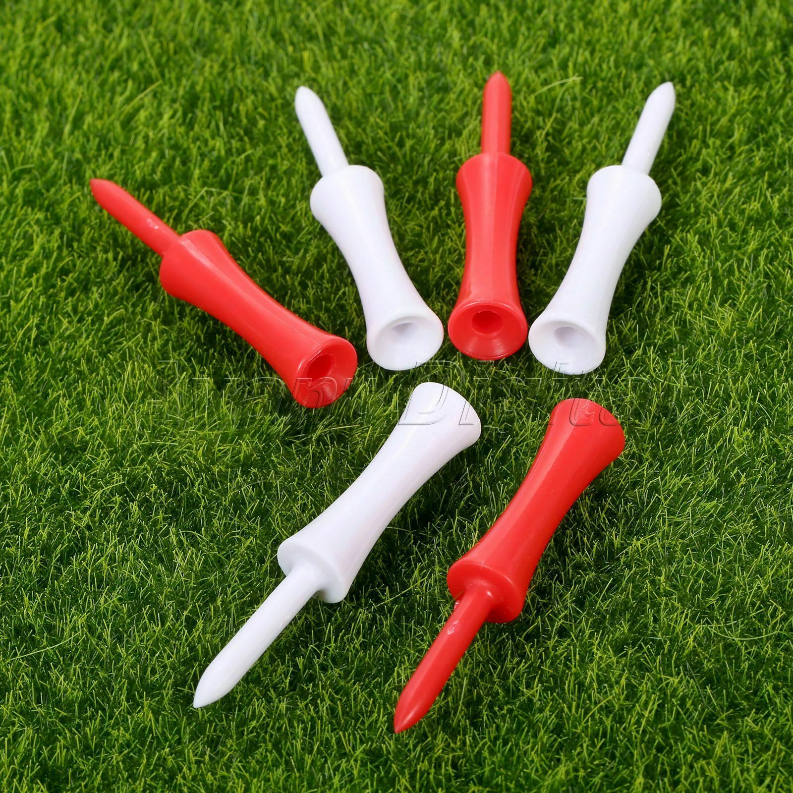 100pcs 68mm Random Color Golf Plastic Graduated Castle Tee Height Control Tee