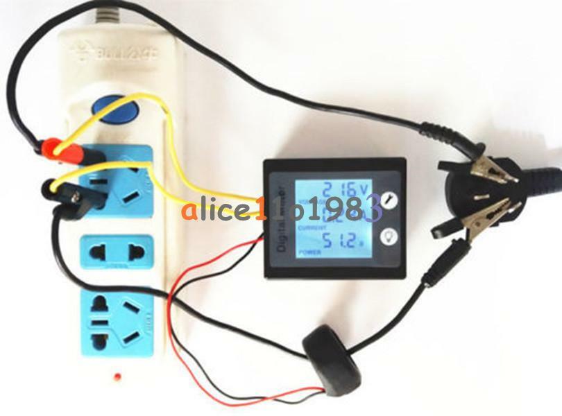 100A AC 260V Digital LCD Panel Voltage Meter Power Energy Ammeter Voltmeter