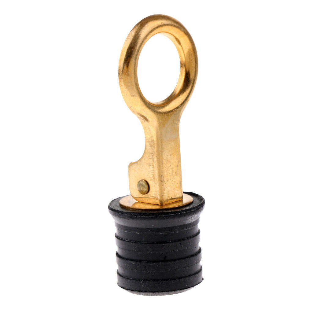30mm Rubber & Brass Snap Handle Locking Boat Livewell Baitwell Drain Plug