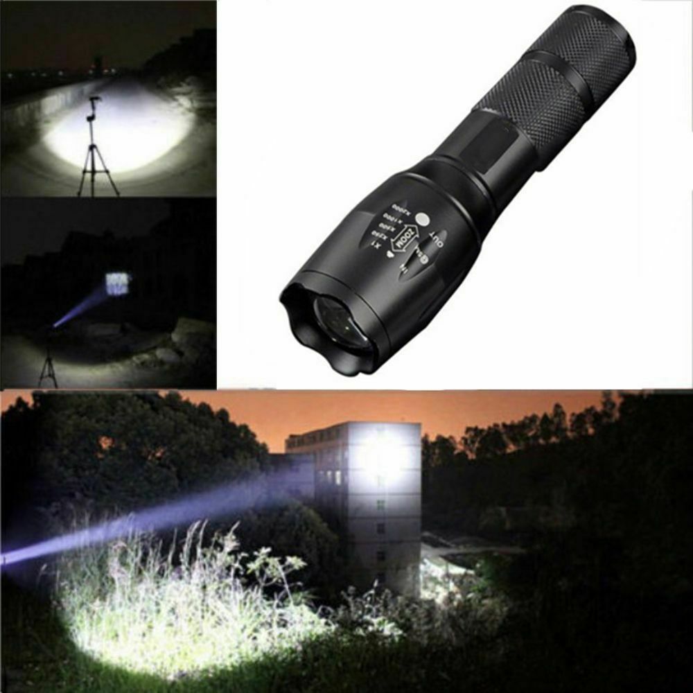Durable Hiking Zoomable 500 Lumen LED E17 XM-L Flashlight Waterproof Torch