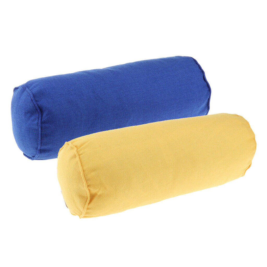 2cs Breathable Car Neck Pillow, Soft Cervical Round Roll Bolster Headrest