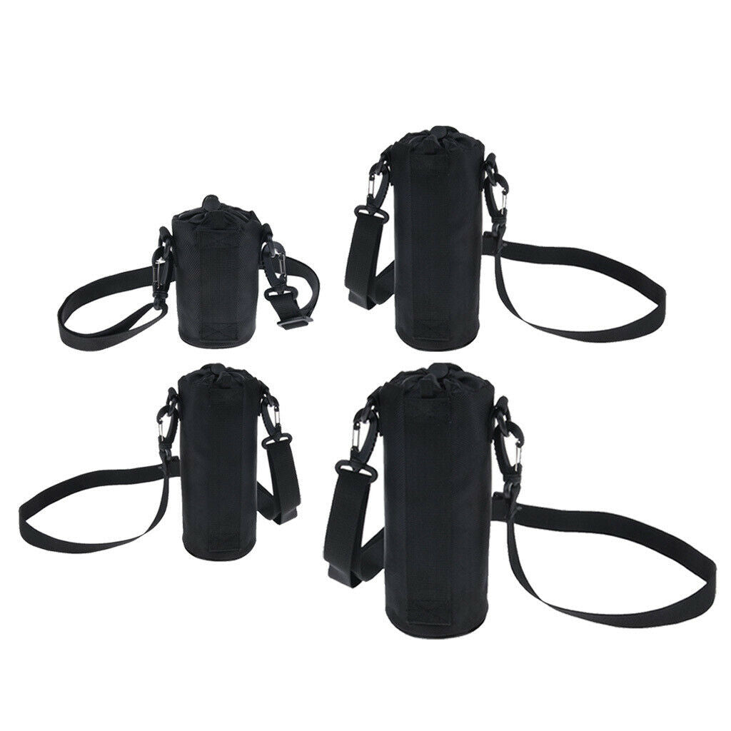 Oxford Sports Water Bottle Sleeve Holder Bag Shoulder Strap Pouch 7.5x15cm