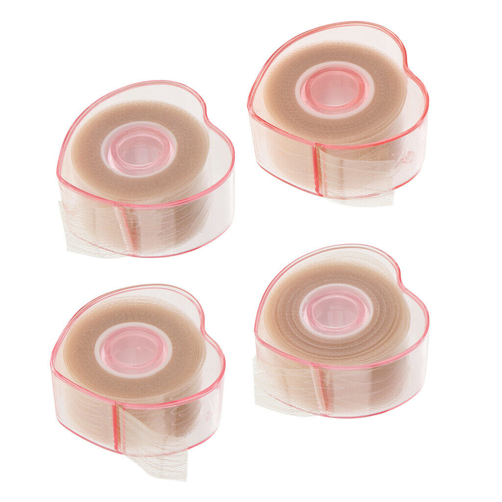 4 Pack Lace Eyelid Paste Long Lasting Fiber Droopy Uneven Puffy Eyelid Tapes