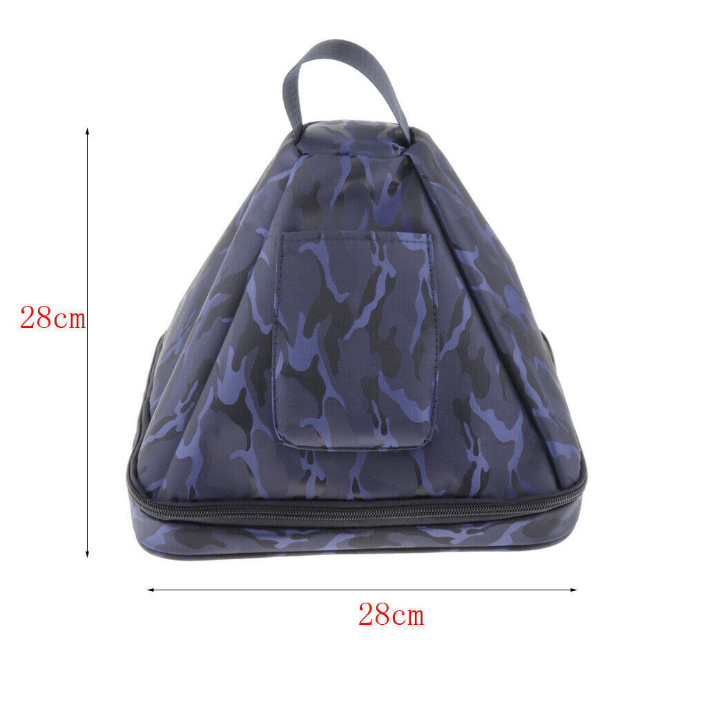 Crystal Singing Pyramid Traveling Carry Bag Case 10inch Blue Camouflage
