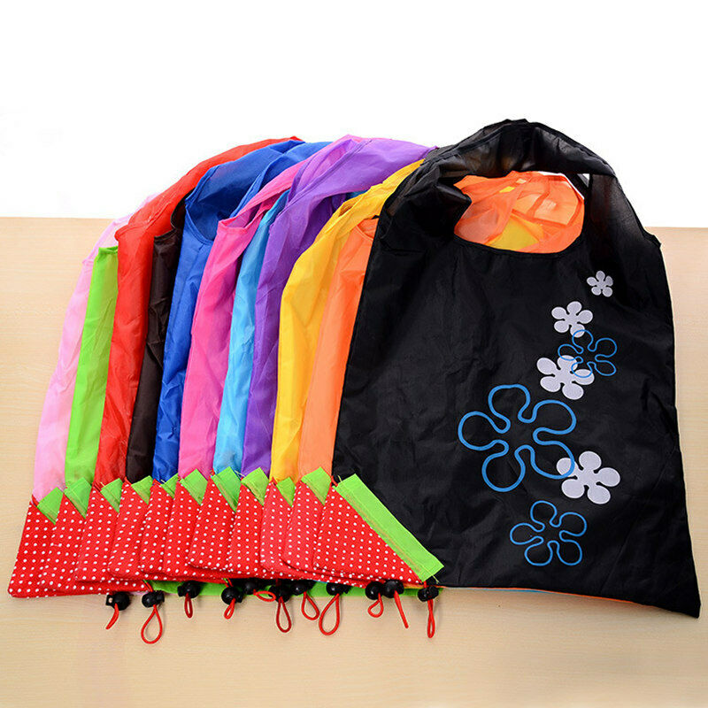 Recycle Nylon Strawberry Shopping Bag Travel Folding Reusable Tote Handbag Bags