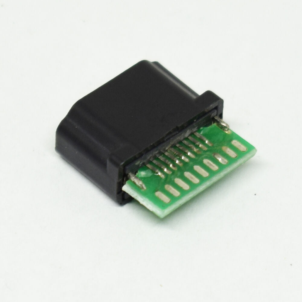 4pcs HDMI 19pin Female Socket with Breadboard Black Plastic Moulded Housing