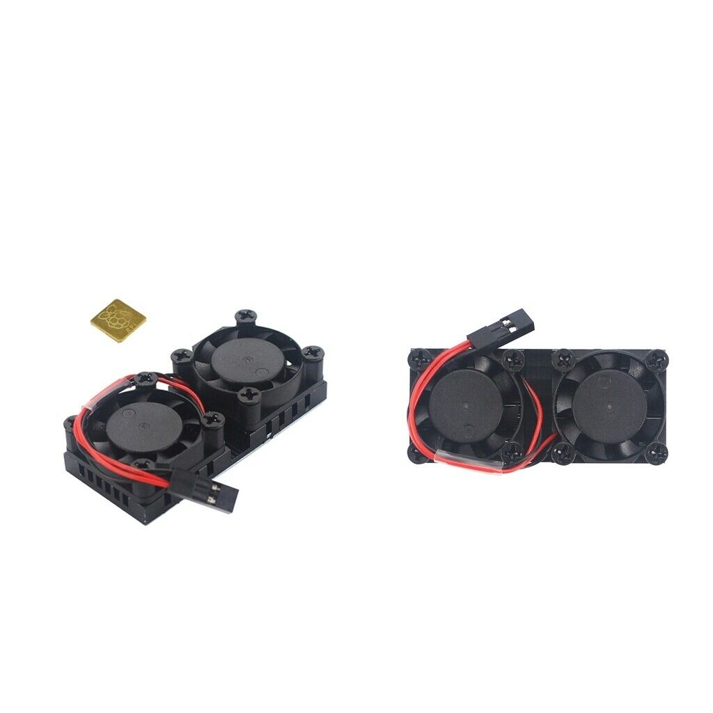 2 pieces CPU Motherboard Dual Fan Cooler Fan Heatsink for Raspberry Pi 3B/2B