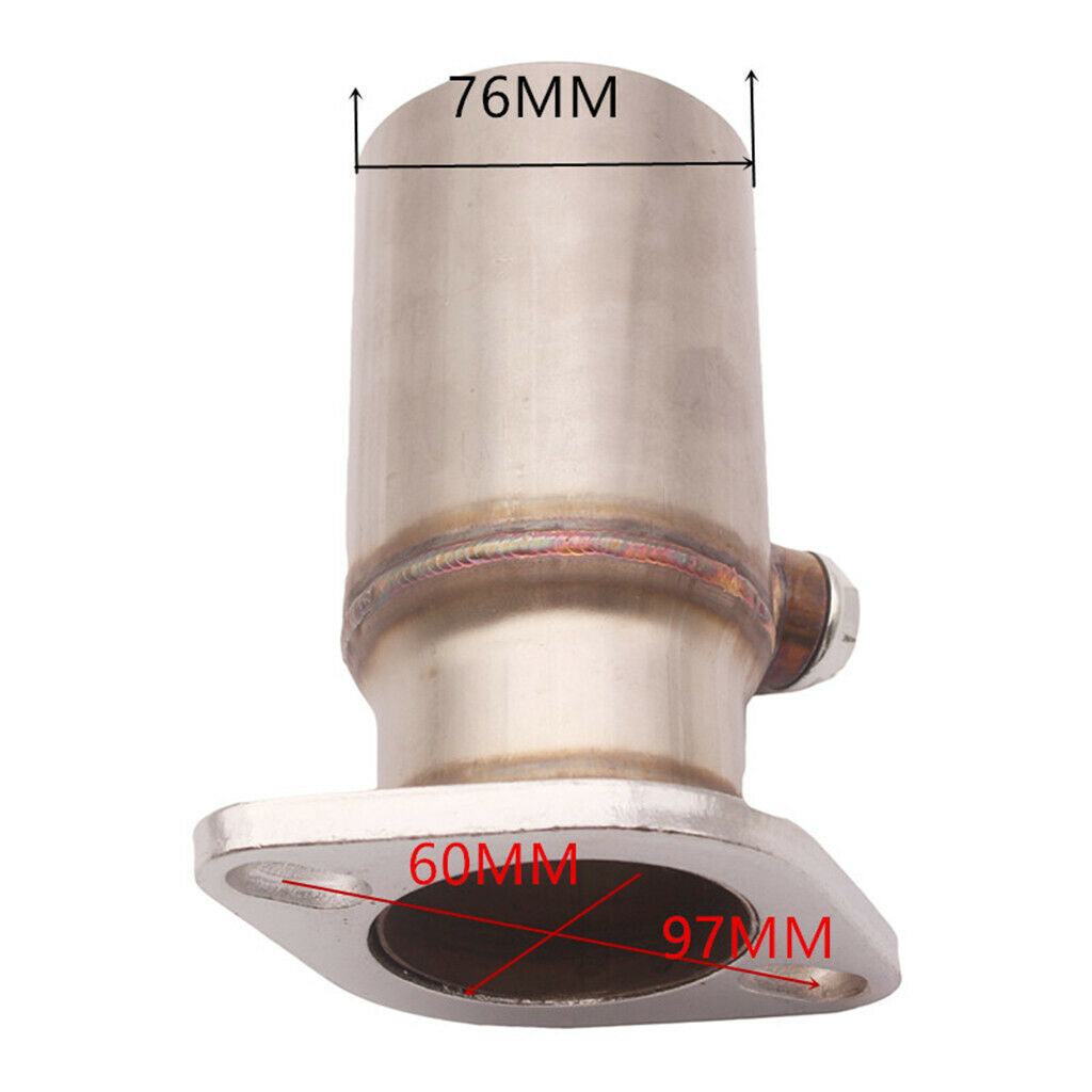 Replacement 3inch Pipe to 2.5inch 2 bolt Flange Reducer w/ o2 bung Downpipe