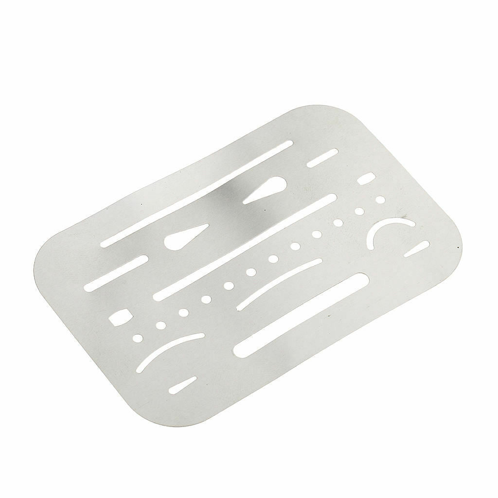 Stainless Steel Erasing Shield Letter Craft Drawing Drafting Art Tools 4x2