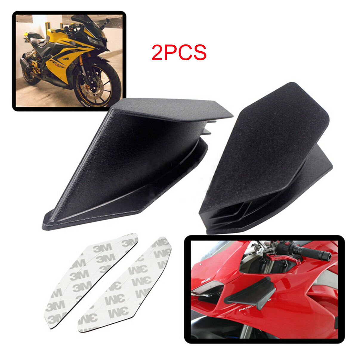 2PCS ( Right / Left ) Motorcycle High-Quality Plastic Wingtip Tool Kit Universal