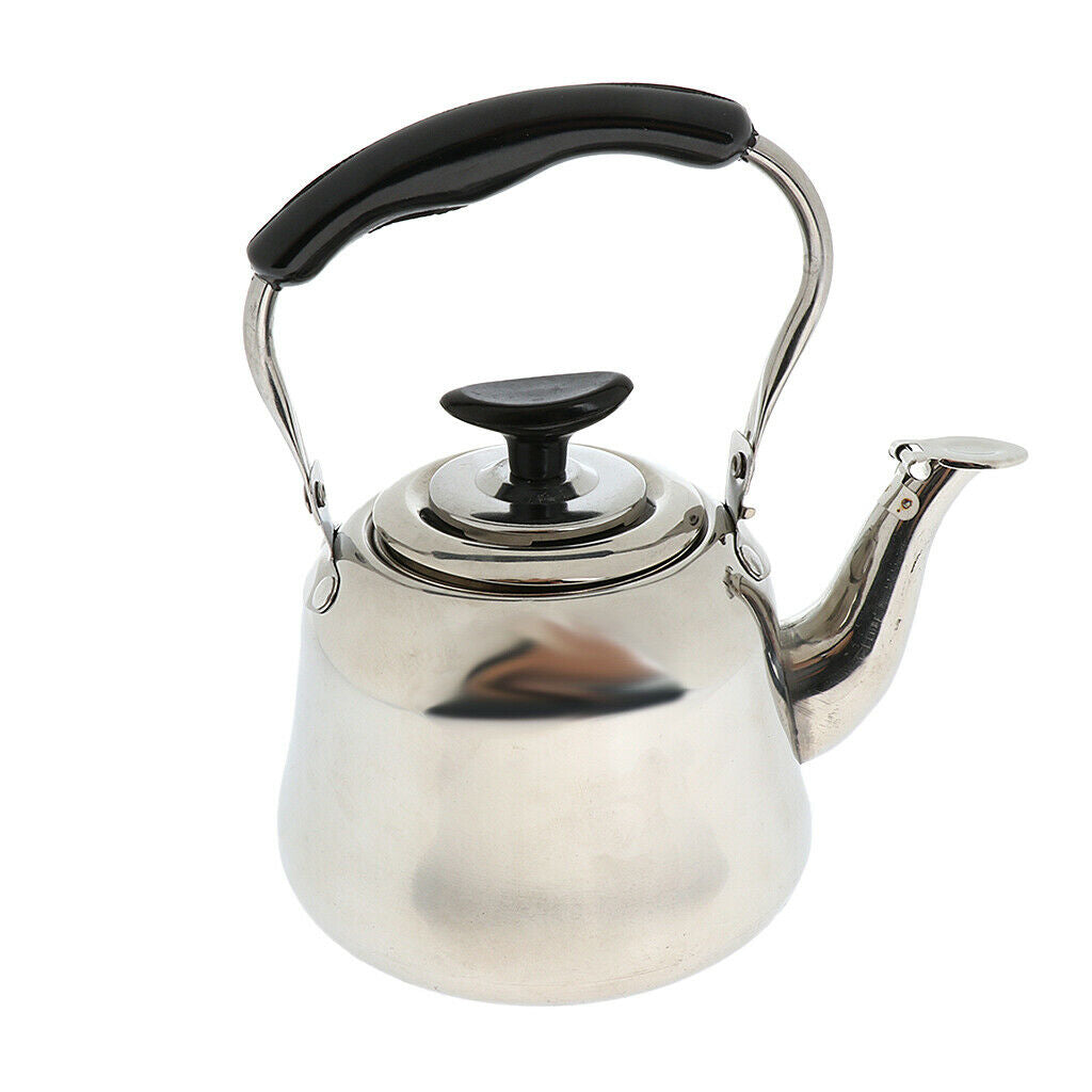 Whistling Kettle Stainless Steel Camping Kitchen Tea Coffee Water Pot, 1L