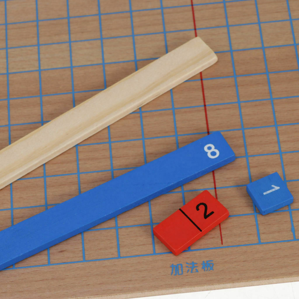 Wood Montessori Educational Math Strip Board with Bead Bars Festival Gift