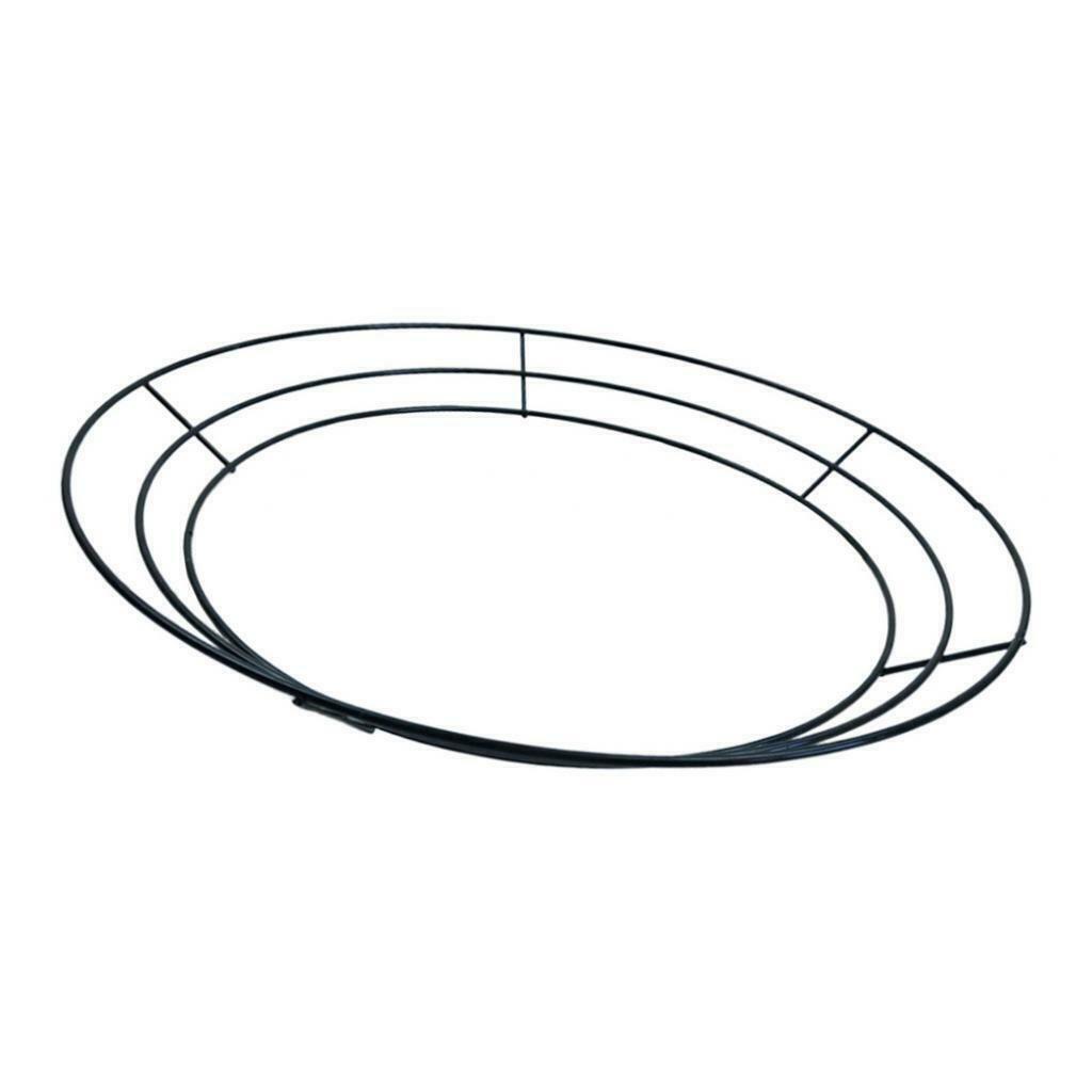 5Pcs/Set Round Metal Wire Floral Wreath Frame Floral Craft for Wedding 25cm