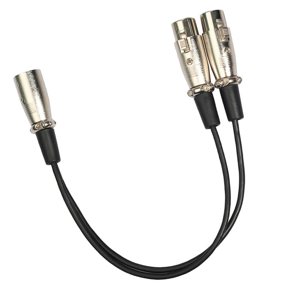 2 Pieces XLR 1 Male to 2 Female Audio Extension Cable for Mic Mixer Recorder