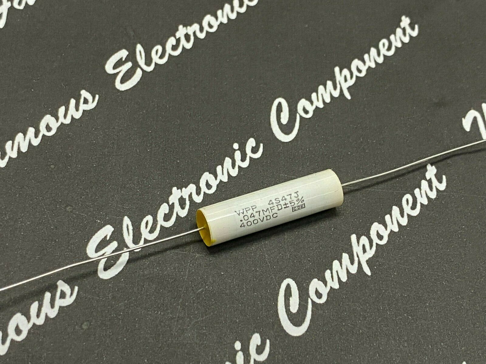 2pcs - Cornell Dubilier (CDE) WPP 0.047uF 400V 5% WPP4S47J Axial Film Capacitor