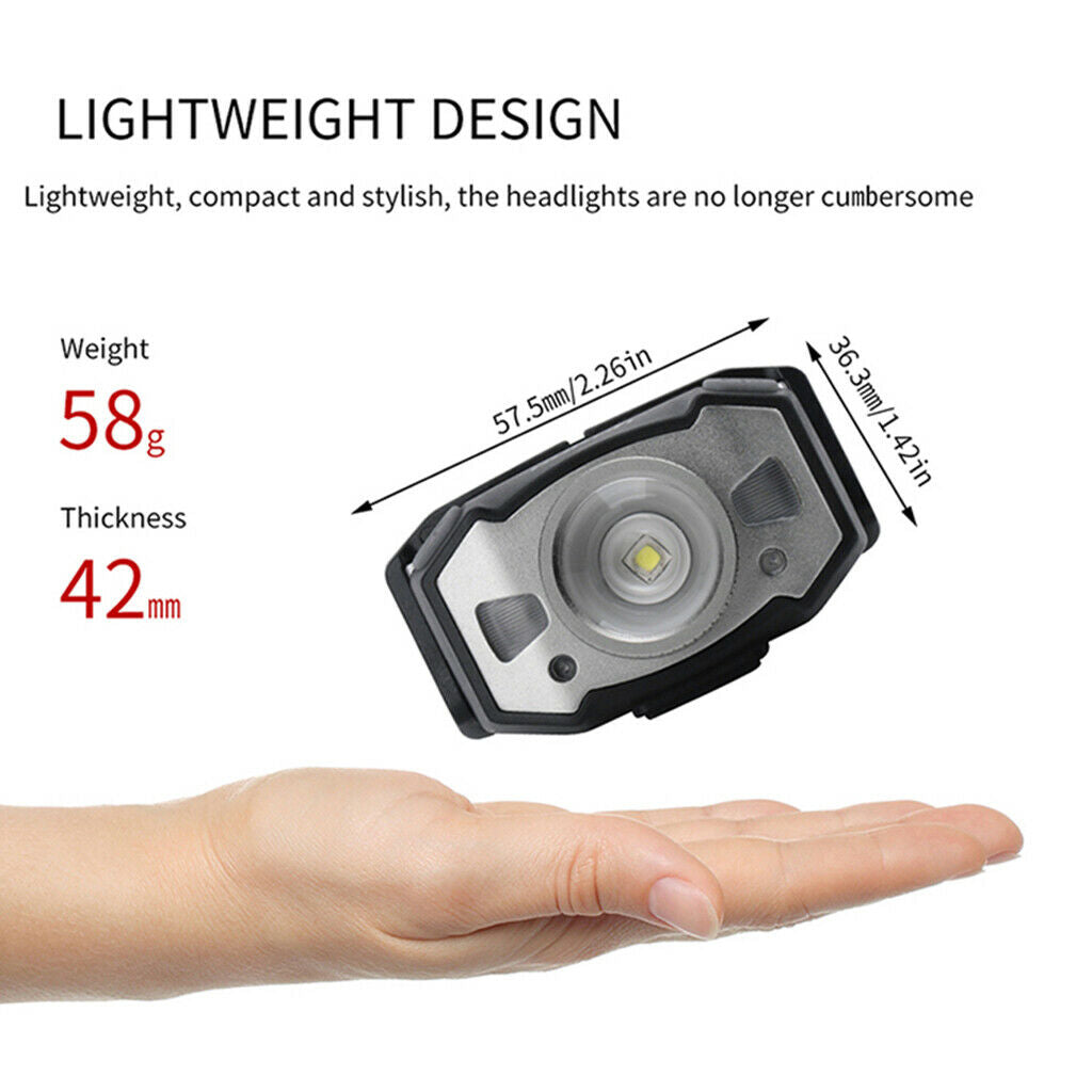 Head Torch Light Hands-free Luminous Lamp White & Red LED CAMPING Nui