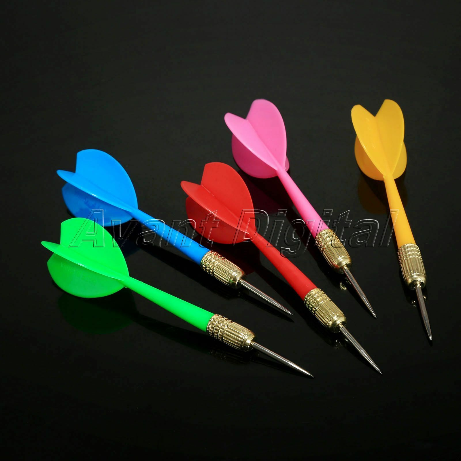 15Pcs Steel Needle Tip Darts Brass Barrel Plastic Colourful Darts 6g Dart Train