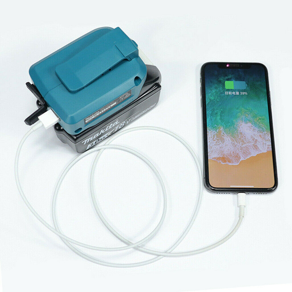 3x USB Adapter Charger & Clip for  14.4V 18V Mobile Phone Tablet PC