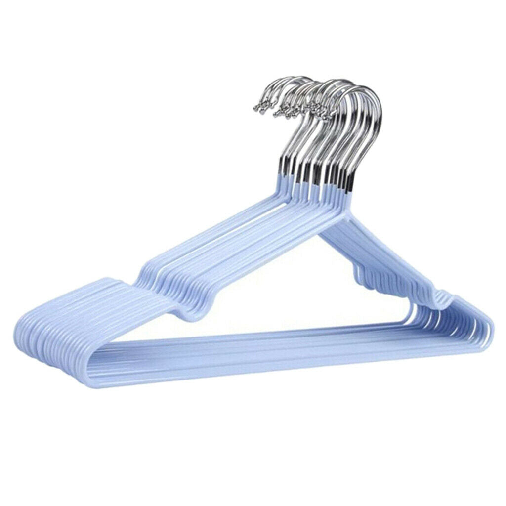 20pieces PVC Coated Clothes Hanger Heavy Duty Rack Organizer Laundry Balcony