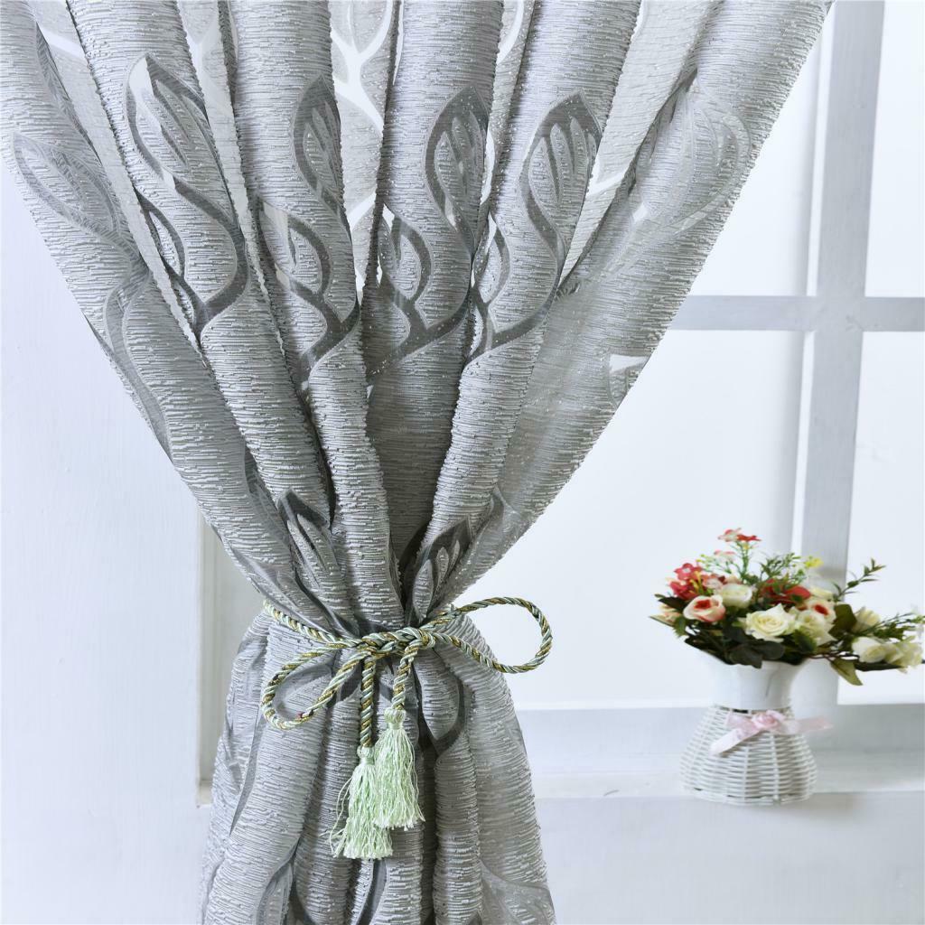 Hanging Sheer Curtain Flat Window Blinds Curtain Tulle Curtain New Gray