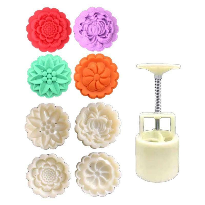 50g Hand-Pressure Moon Cake Mould Flower Cake Moon Stamp Moon Blossom Pastry