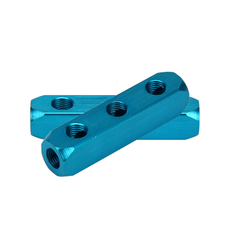 Pt Threaded Port Ad 3-Way Quick Connect Air Hose Manifold Block Diverter