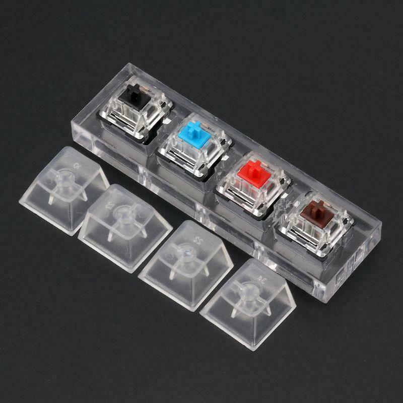 Gateron MX Switch Acrylic Keyboards Switch 4 Translucent Clear Sampler Tester