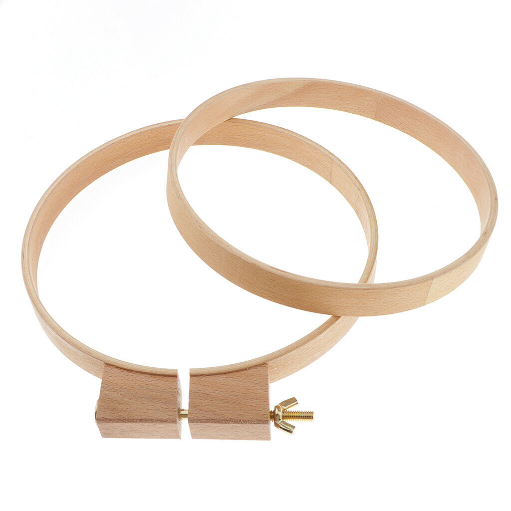 Round Embroidery Hoop Ring Wooden Cross Stitch Frame For Hand Crafts DIY Sewing