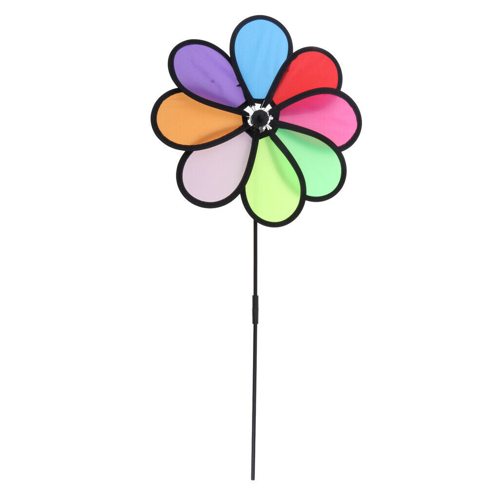 Portable Wind Spinner Pinwheel Wind Chime Flower for Garden Party Festival