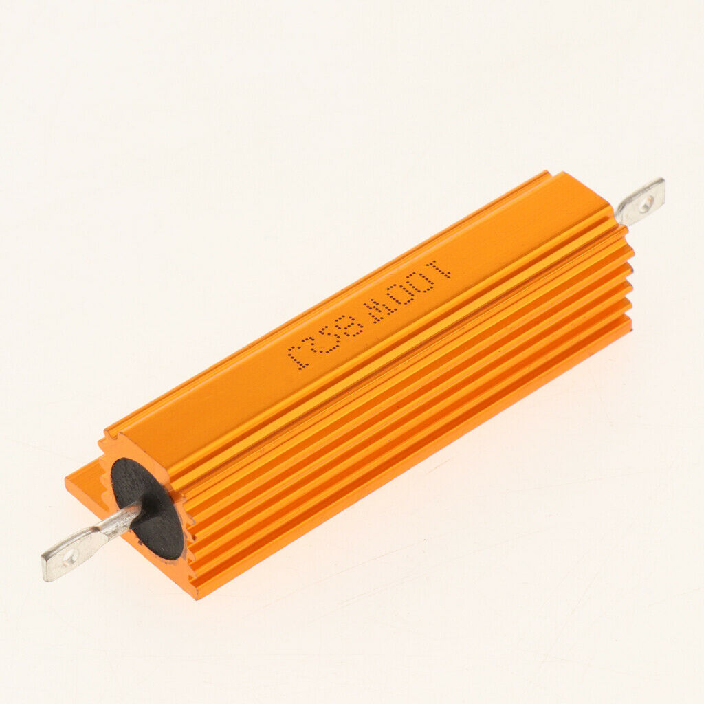 1 Pcs Golden 100 Watt 8 Ohm Aluminum Shell Wire Wound Resistors