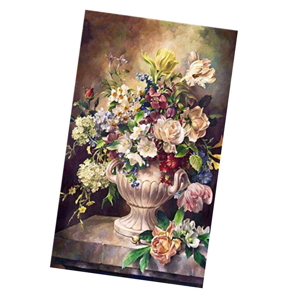 Embroidered Flower DIY Craft 5D Diamond Painting Kit Rhinestone Stitchwork