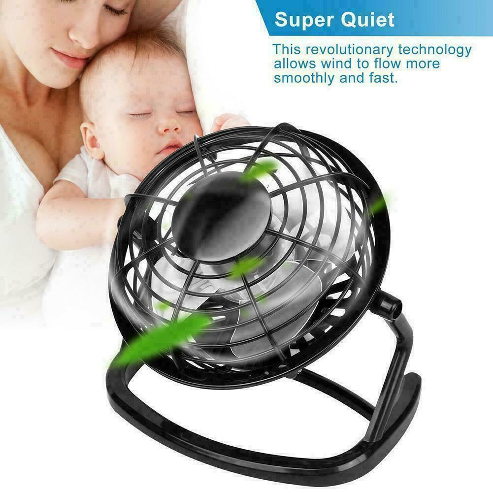 Mini USB Desk Fan Small Quiet Personal Cooler USB Powered uk Fan NEW