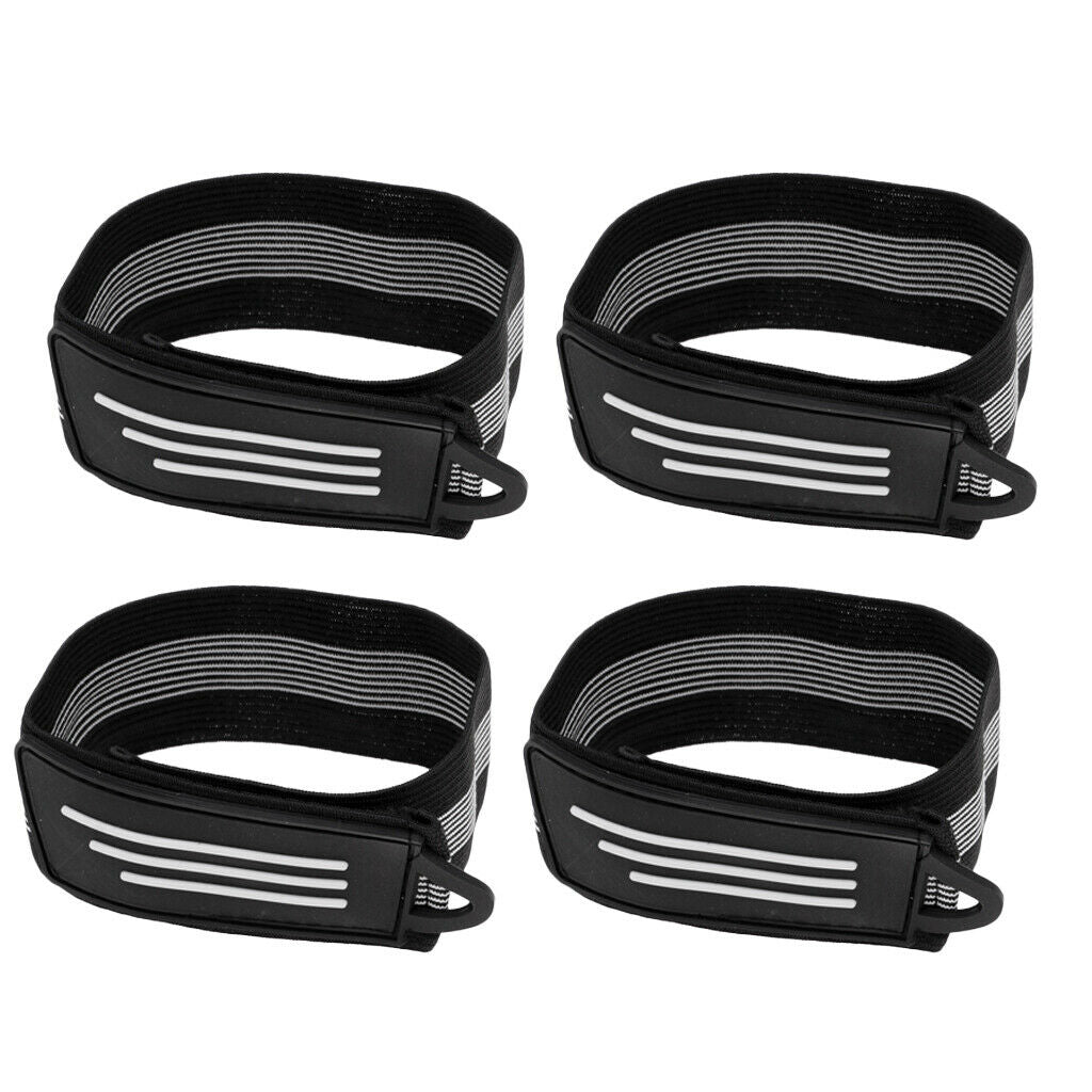 2 PAIR Cycling Reflective Ankle Leg Bind Trousers Safety Pant Band Strap