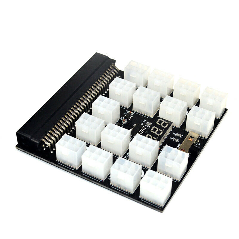 PCI-E 17X6Pin Power Supply Breakout Board Adapter Converter 12V for Ethereum BA6