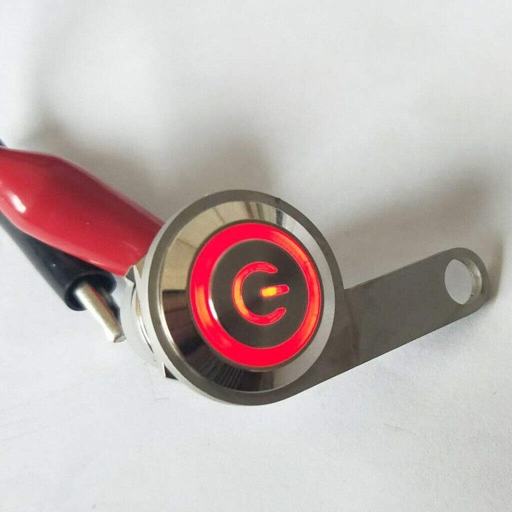 12V Motorcycle Waterproof Aluminum Handle bar On Off Switch Headlight Red