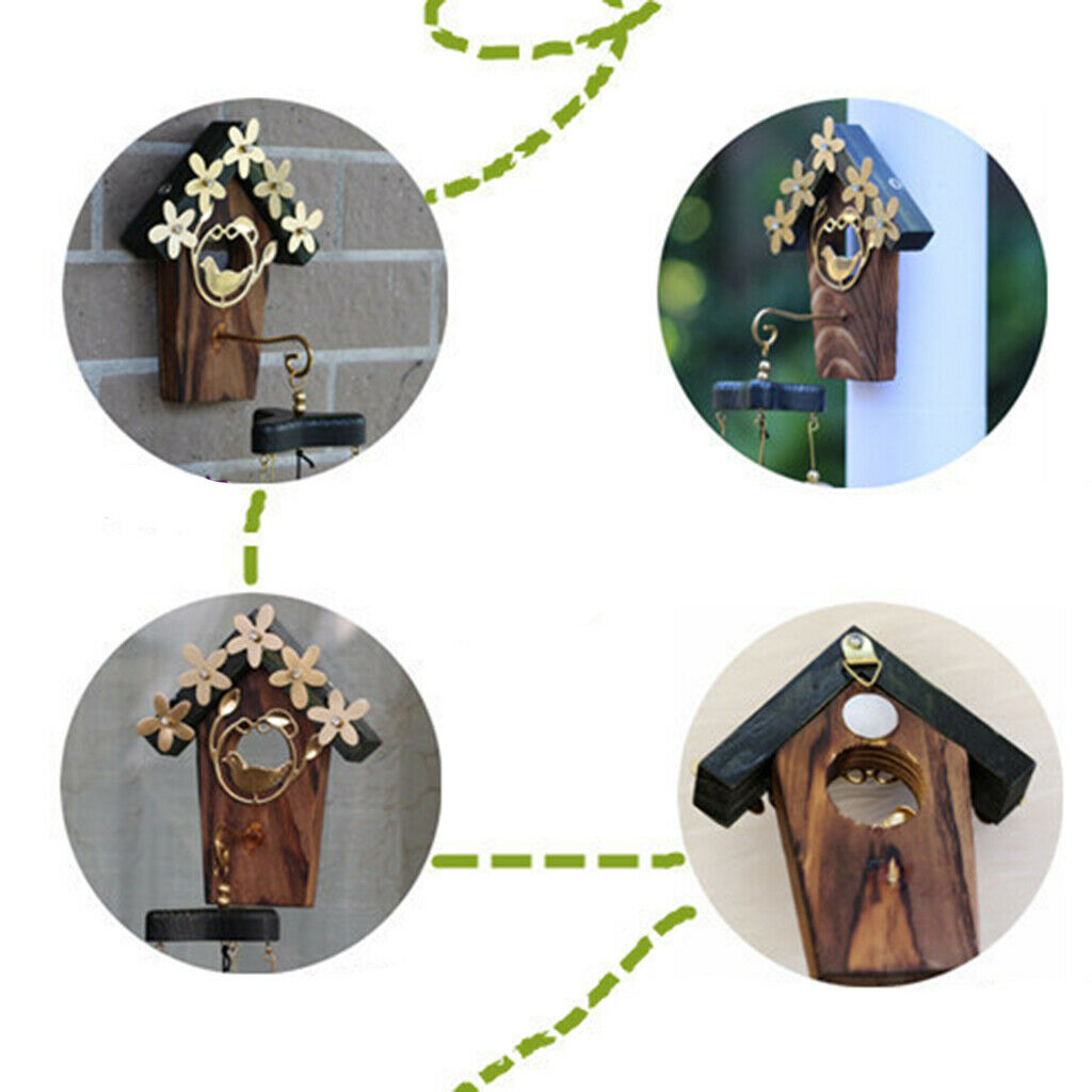 Copper Bell Bird Nest Wind Chime Animal Garden Windchimes for Outdoor Yards