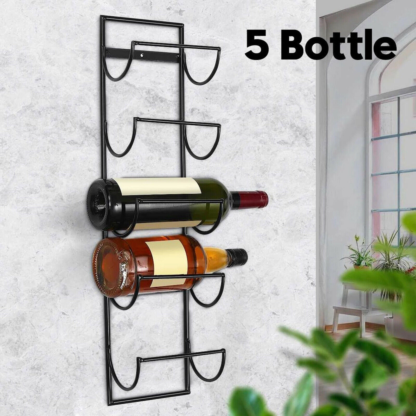 5Tier Metal Wine Rack Towel Holder Table Countertop Bar Display Storage Rack