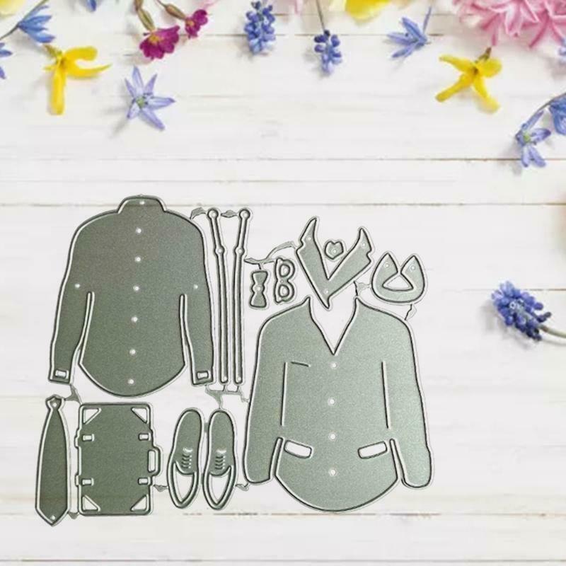 Men's Wear Metal Cutting Dies Stencil DIY Scrapbooking Album Paper Card Template
