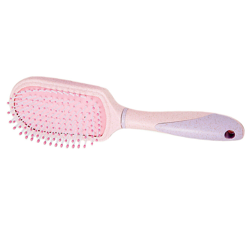 Portable Scalp Massage Hairbrush Plastic Detagling Hair Brush Comb Pink