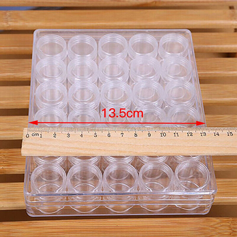 1Set 30 Grids Diamond Embroidery Box Plastic Transparent Bead Storage Cases
